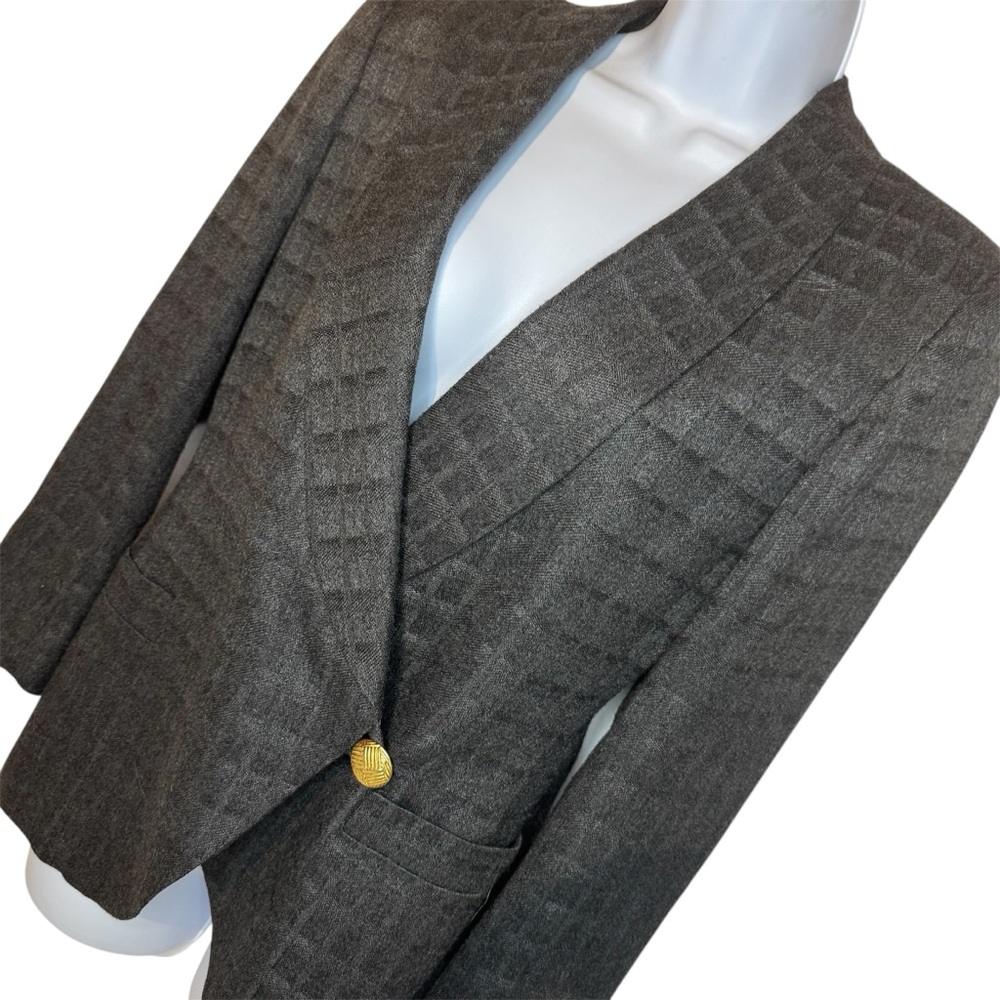 SAVILLE PETITES VINTAGE WOOL BLEND BLAZER SZ 4